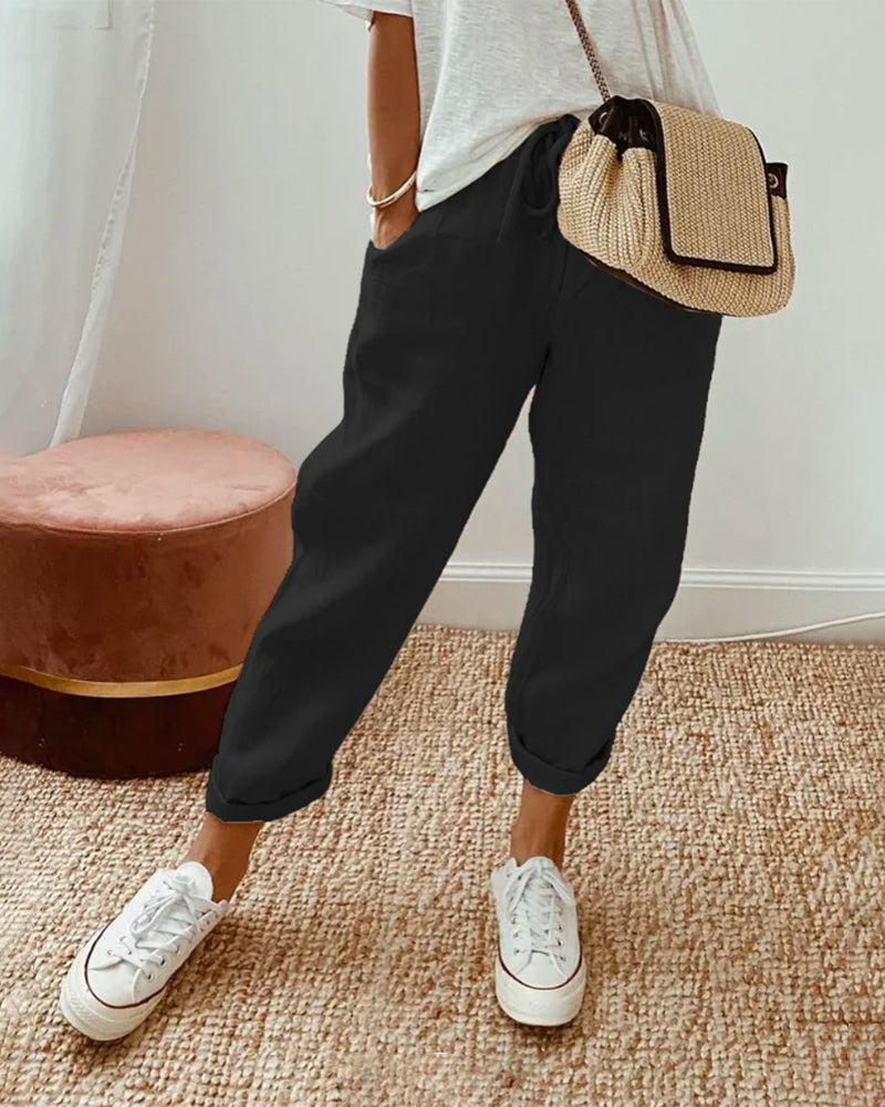 Brigitte® | Casual and elegant sweat-wicking linen pants