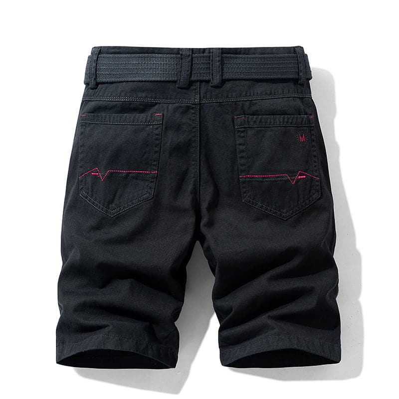 Demetrius | Knee-length Stylish Shorts with Belt & Pockets