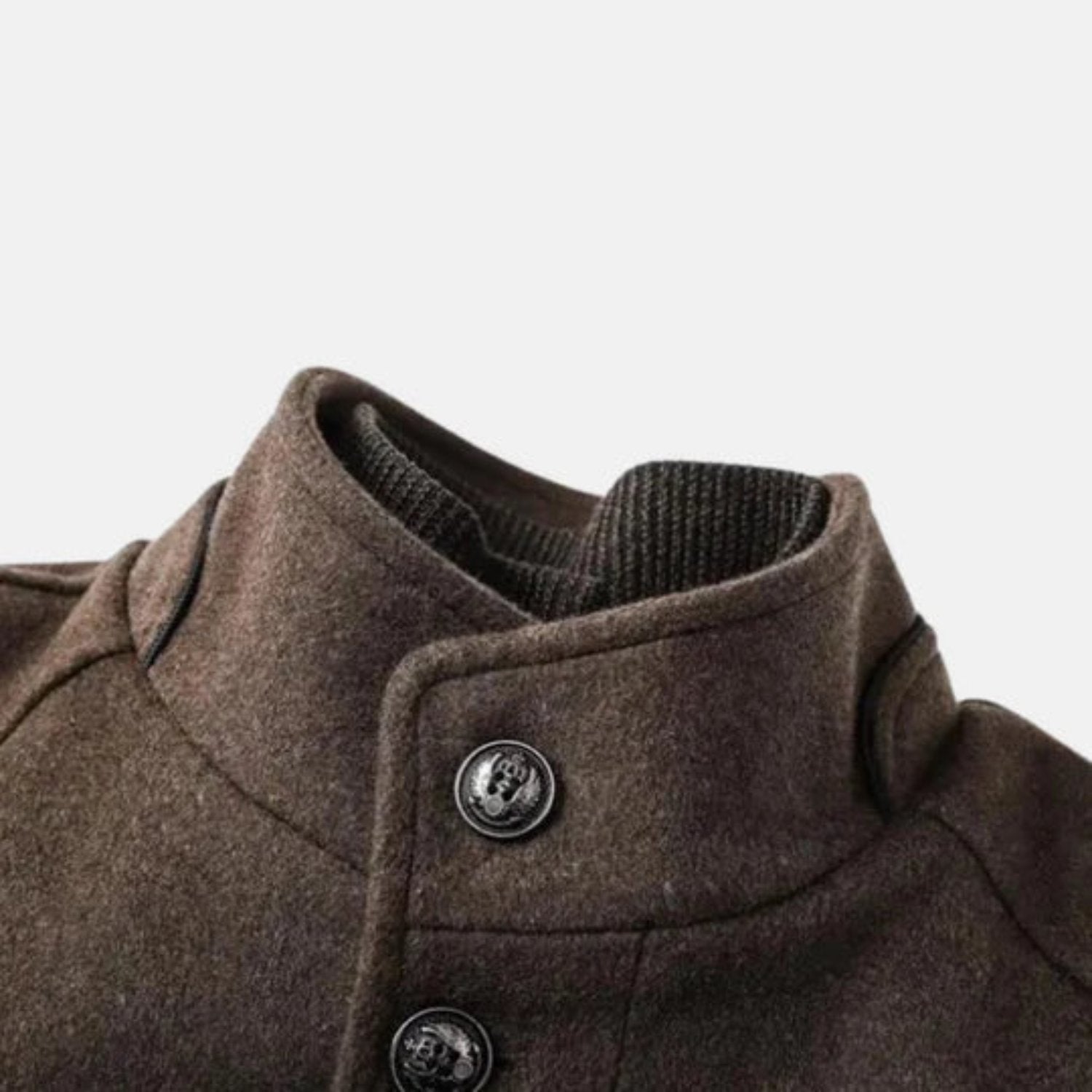 Edward | Men's Mid-Length Stand Collar Overcoat