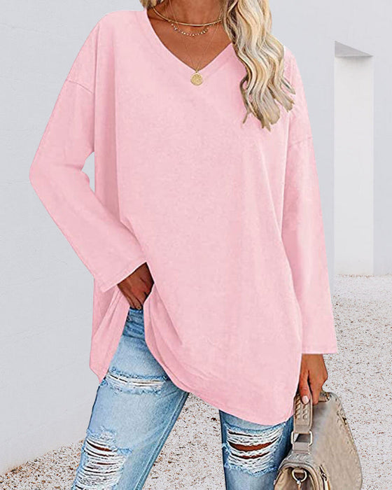 Bucket® | Women'S Blouse With Long Sleeves And V-Neck