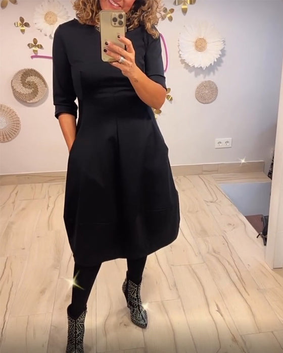 Elfrida® | Solid Color Dress With Pockets