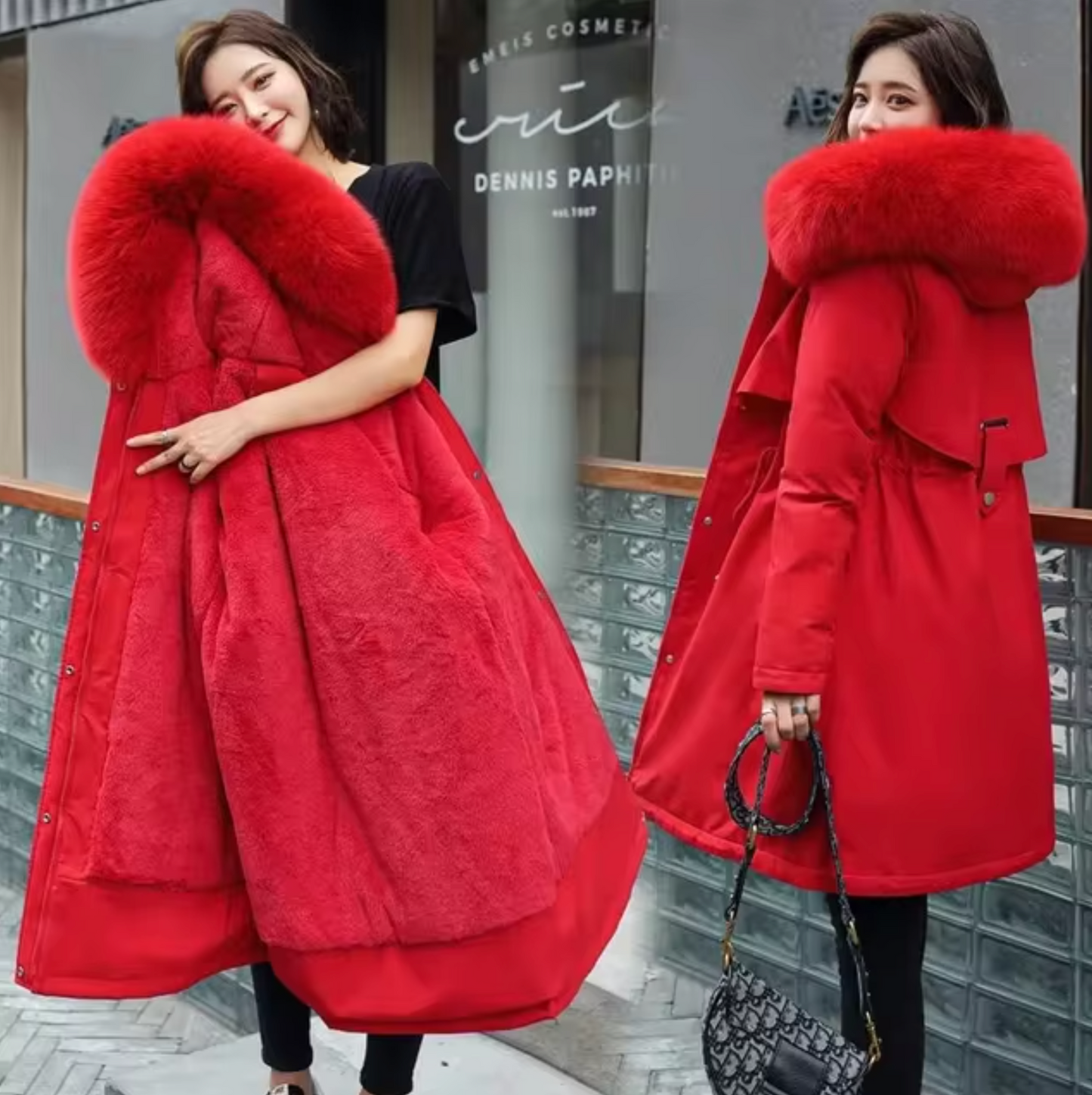 Edelmira | Long wool coat with hood
