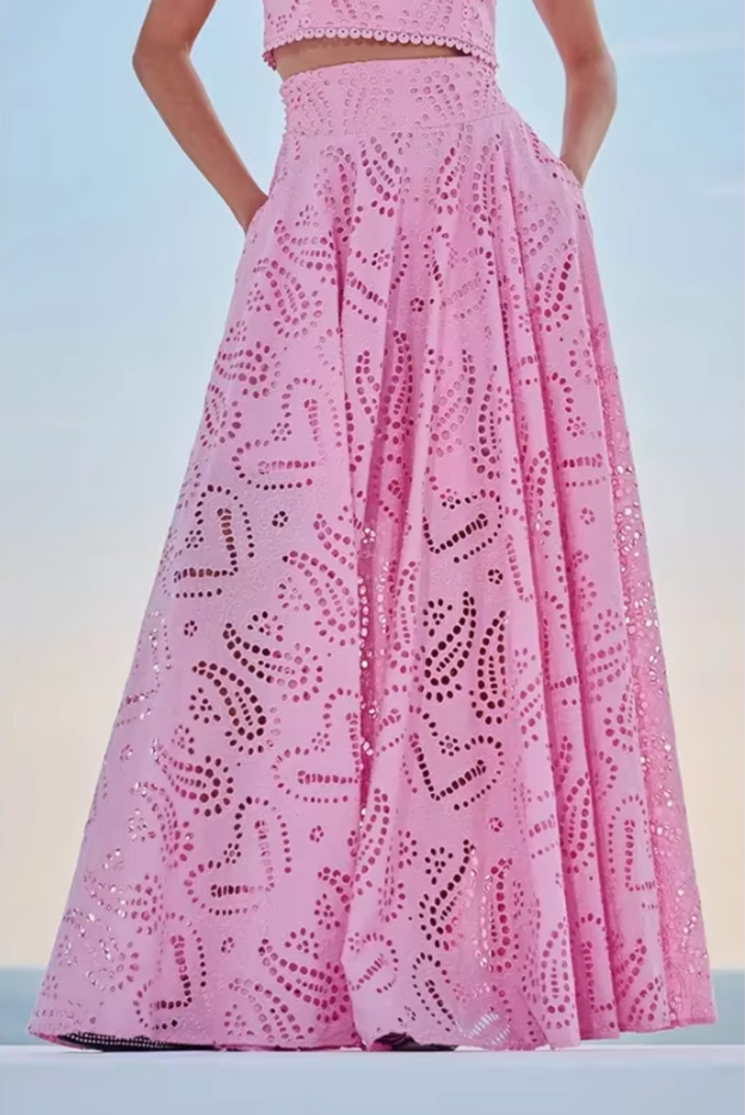 Elisa® | Short top and long skirt made of cotton linen