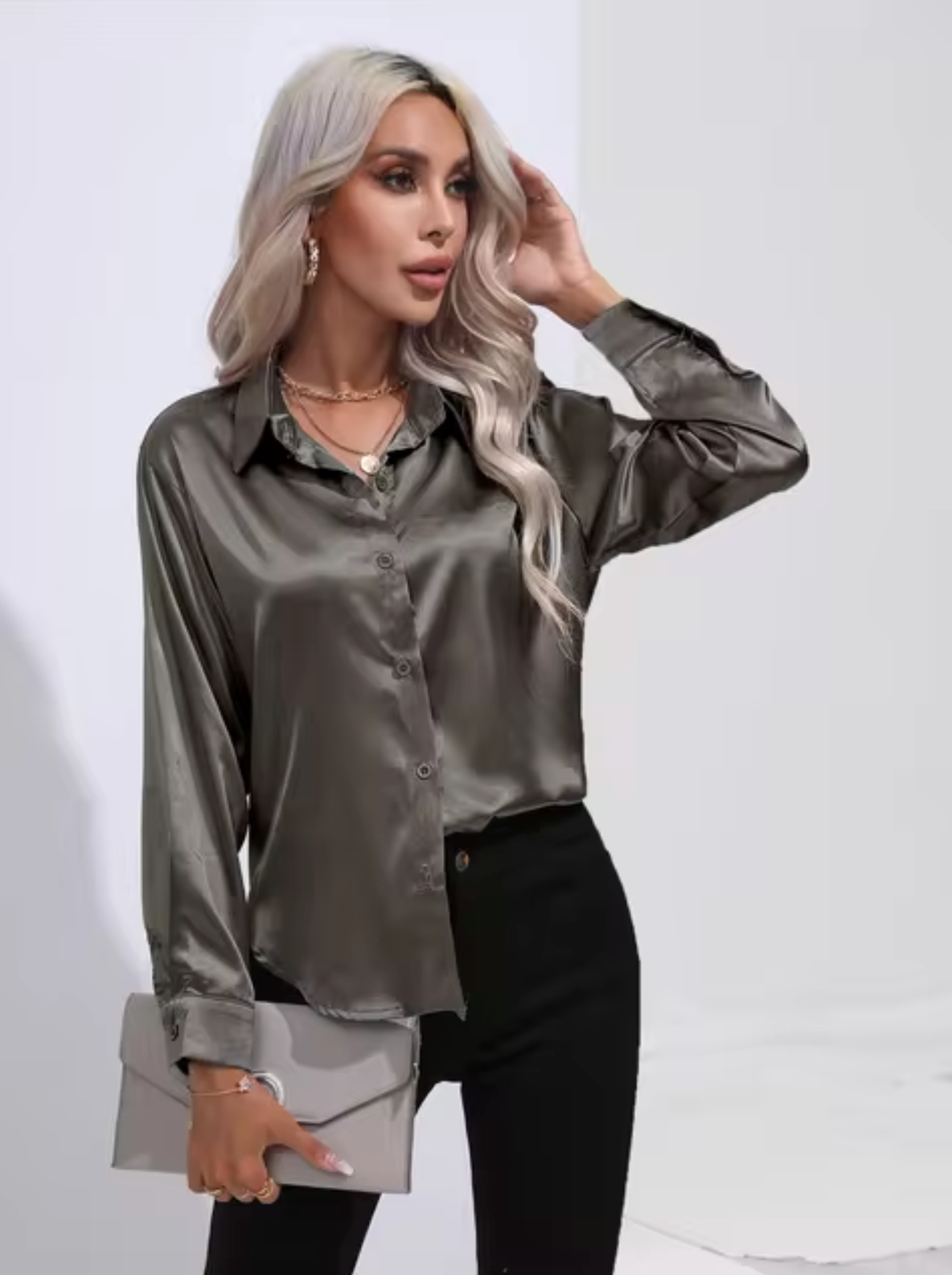 Bubeck® | Satin Blouse With Long Sleeves