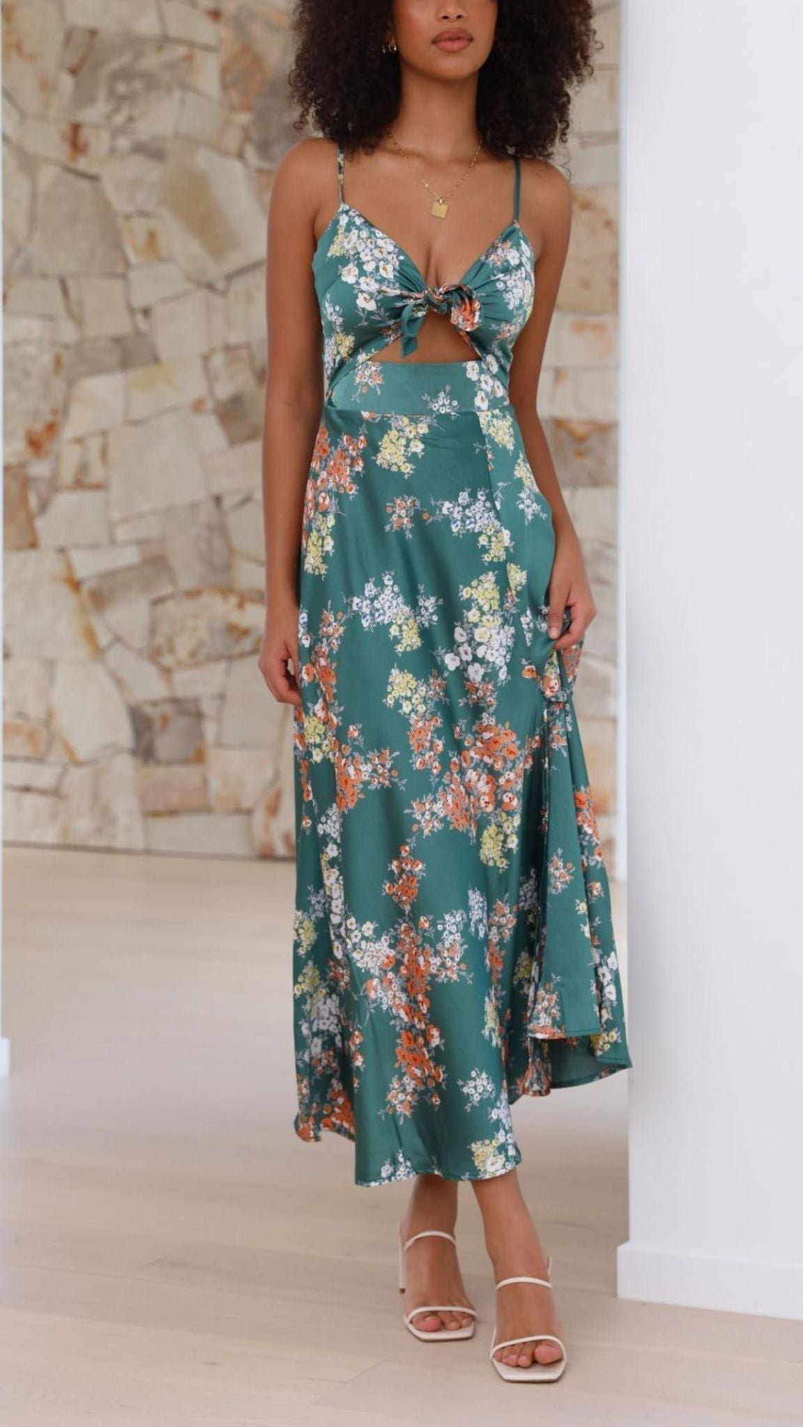 Celia® | Satin midi dress