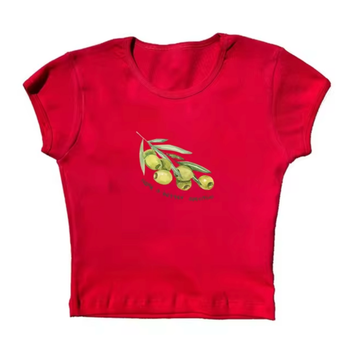 Elena® | Olive Print Crop Top Shirts