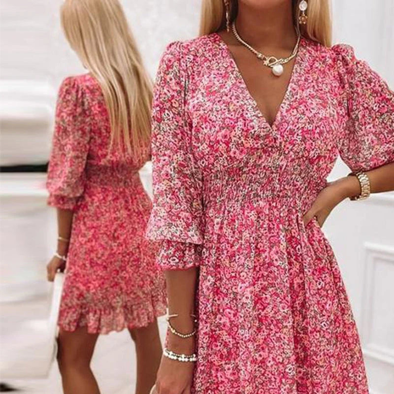 Beatriz® | Comfortable floral print dress for women