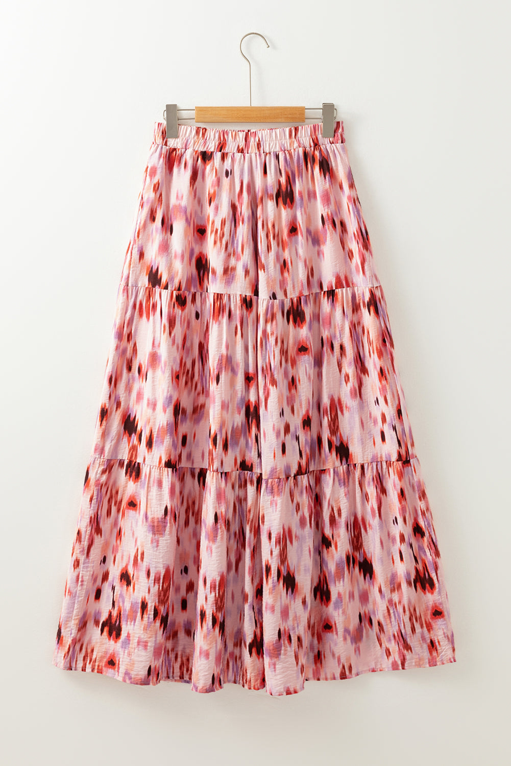 Angeline's® | Tiered printed skirt with elastic waist