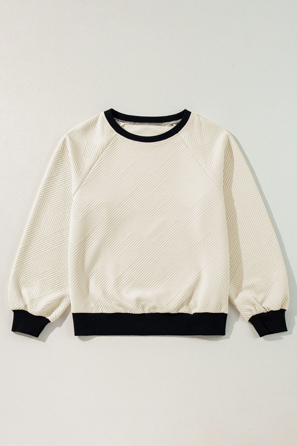 Azucena® | Long-sleeved sweatshirt with textured contrast