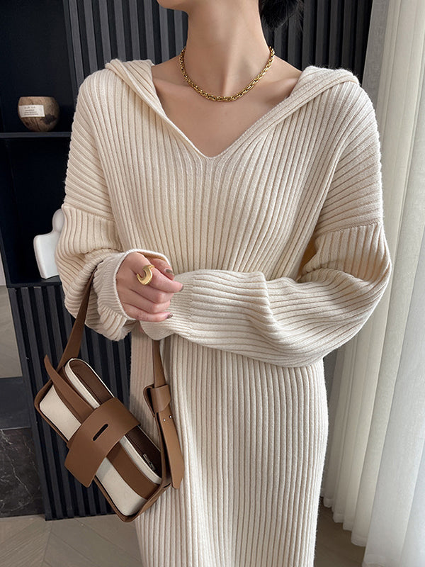 Christabel® | Striped dress with V-neck and long sleeves