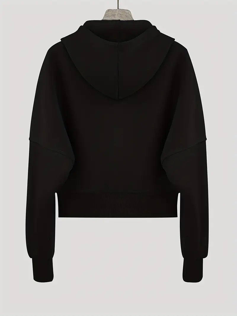 Carmela® | Short zip-up cotton hoodie