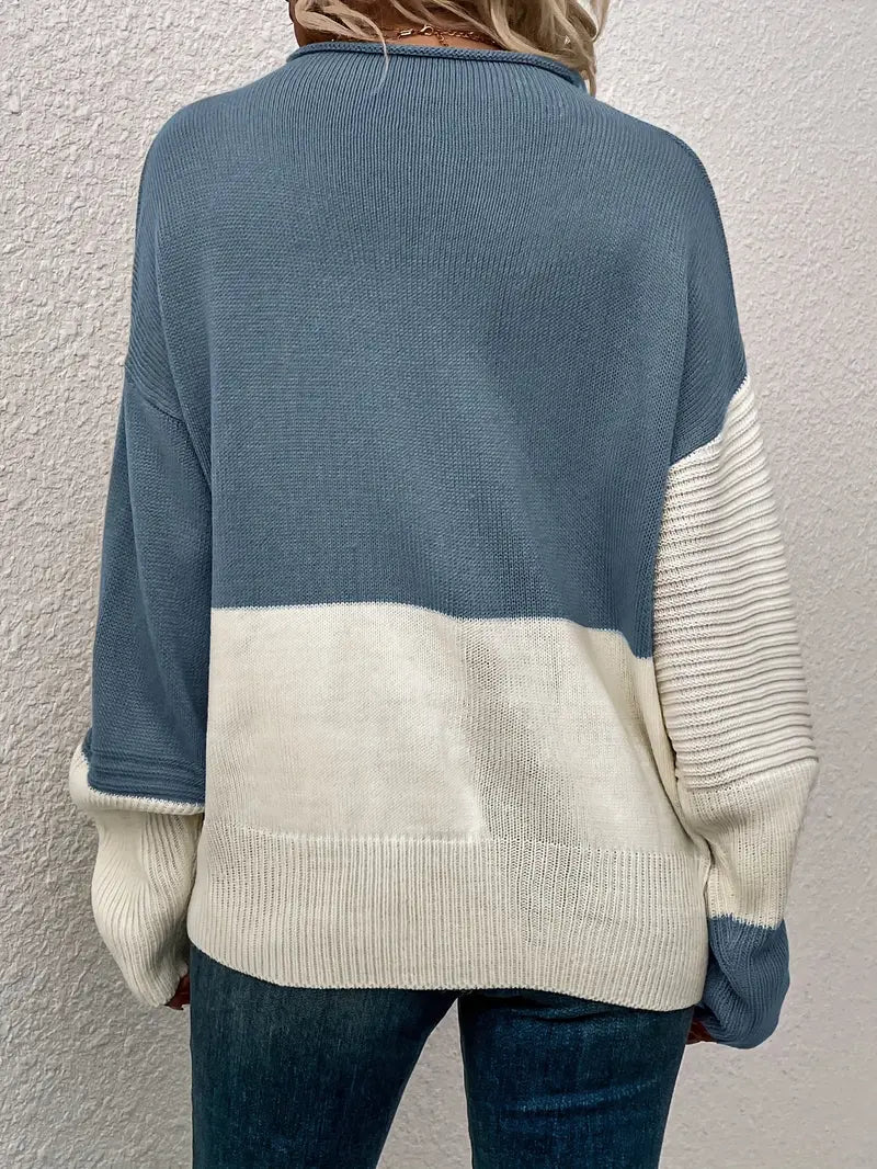 Clarisa® | Color block knit sweater