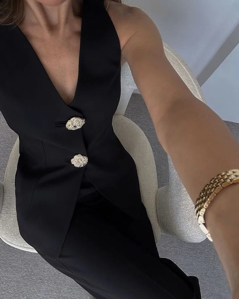 Blanca® | Stylish sleeveless vest and suit set