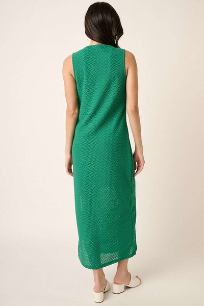 Dafne® | Sleeveless dress with side slit and round neckline