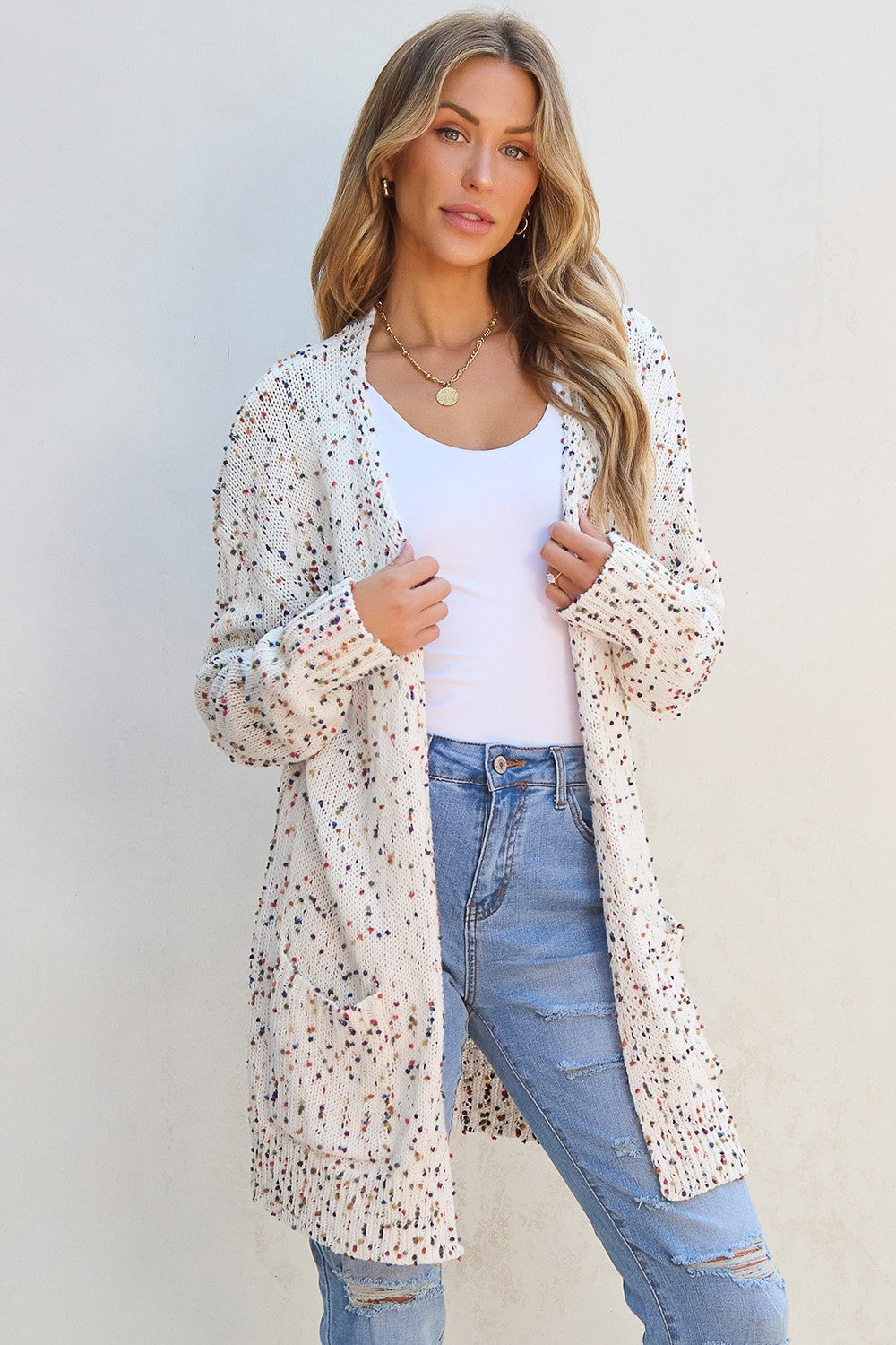 Daniela® | Long sleeve open front cardigan