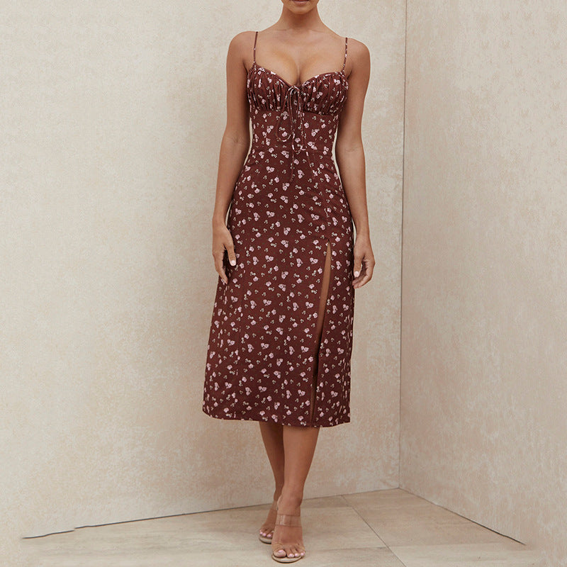 Amina® | Women's Summer Floral Wedding Guest Strap Dress 2024