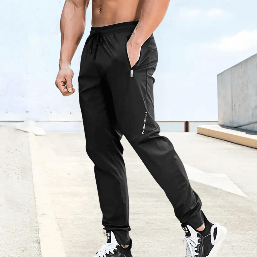 Men’s Joggers – Slim Fit – Tapered Leg – Stretch Fabric – Zipped Pockets
