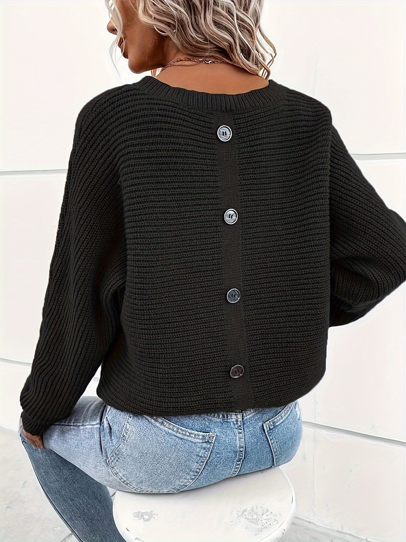 Cora® | Knitted sweater with button placket