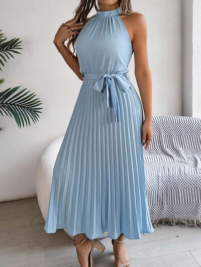 Amelie® | Greek pleated dress with tie waist