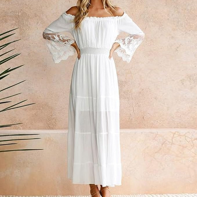 Dorothy | Ethereal Maxi Off-Shoulder Dress for Elegant Women