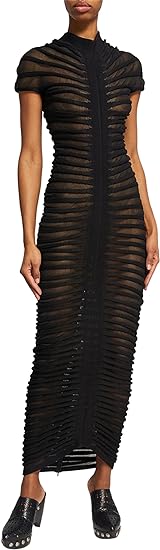 Dalia® | Knitted dress with short sleeves for women