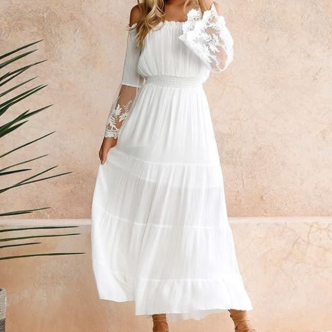 Dorothy | Ethereal Maxi Off-Shoulder Dress for Elegant Women