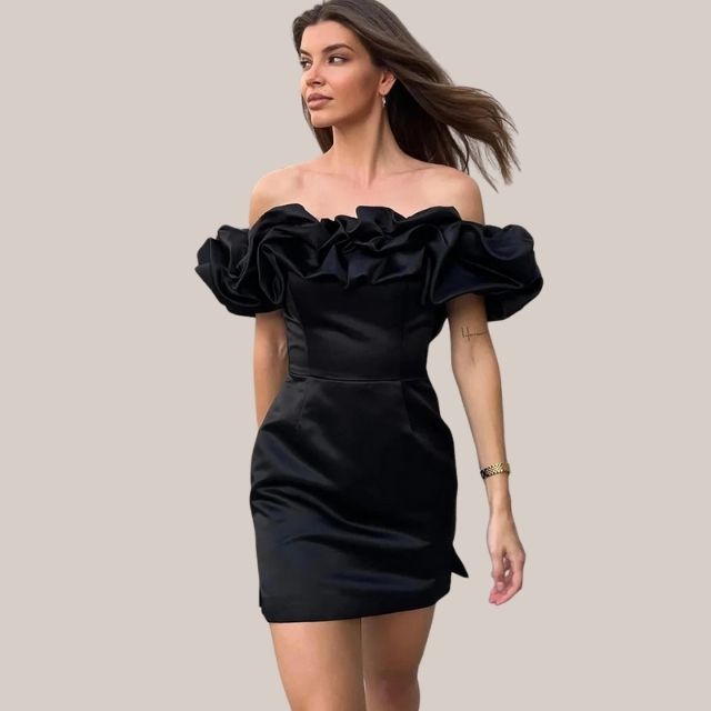 Anoushka® | Off-The-Shoulder Cocktail Dress With Ruffle Detail