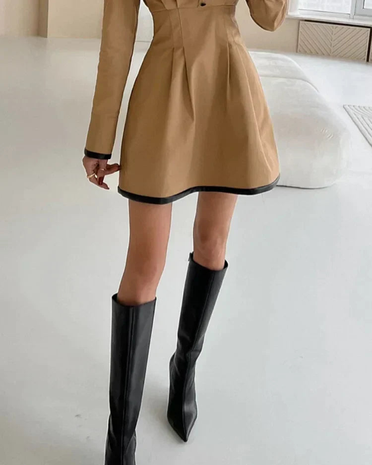 Cora® | Comfortable long sleeve waist dress