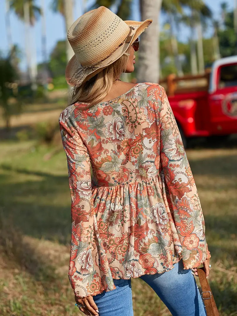 Bruder® | V-Neck Floral Top