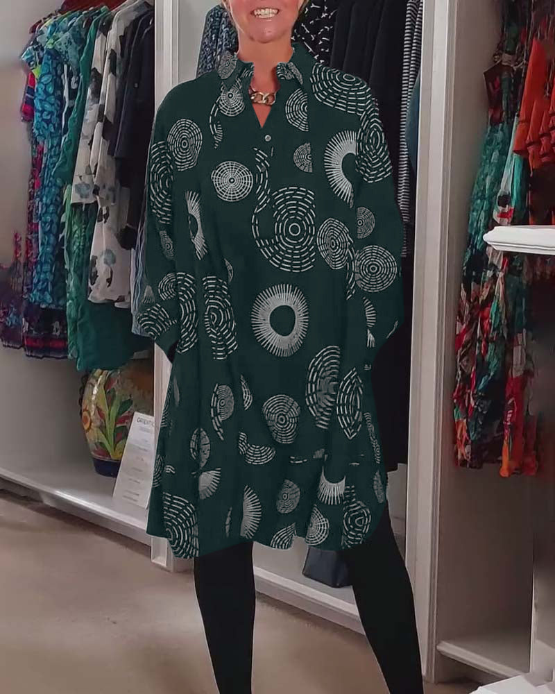 Berta | Casual dress with geometric print