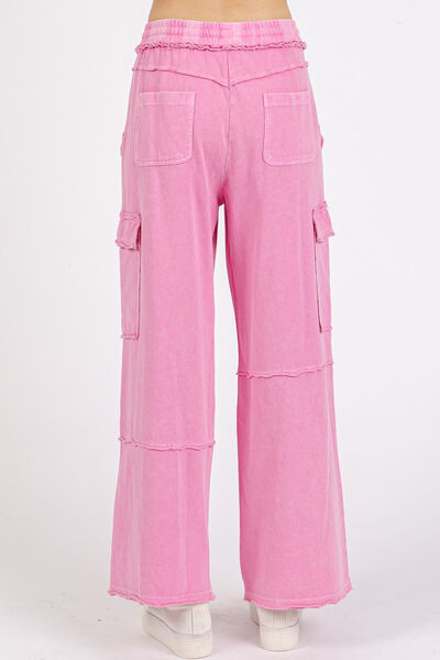Bruna® | Wide-leg cargo pants with an elastic waistband