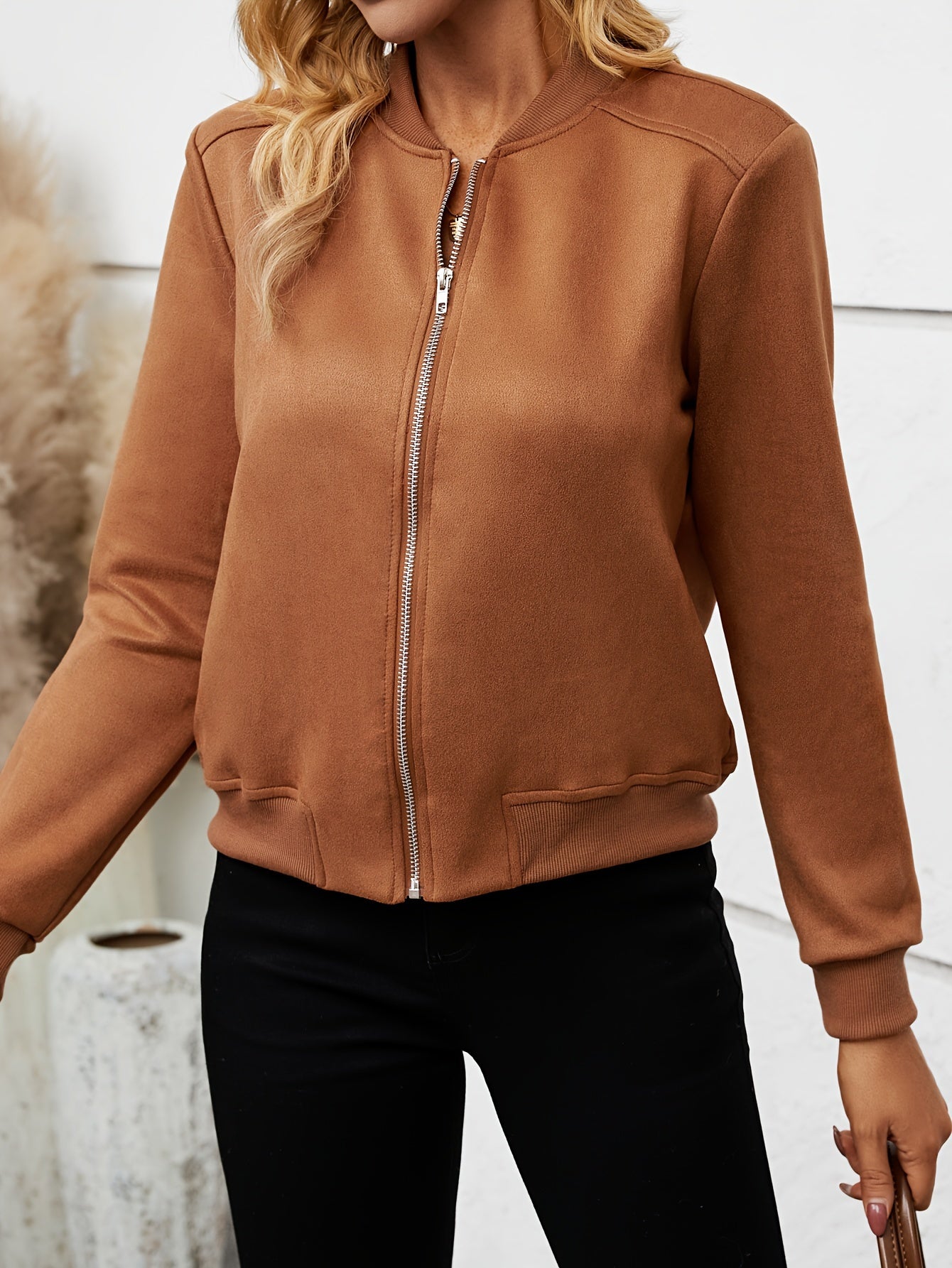 Betty | Women's Zip Up Casual Bomber Jacket