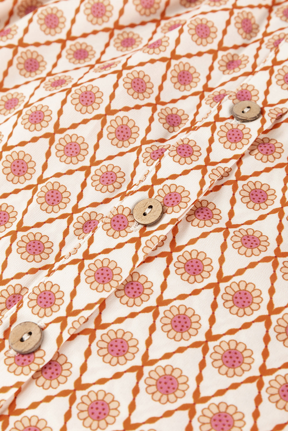 Elara® | Printed button-down long sleeve shirt