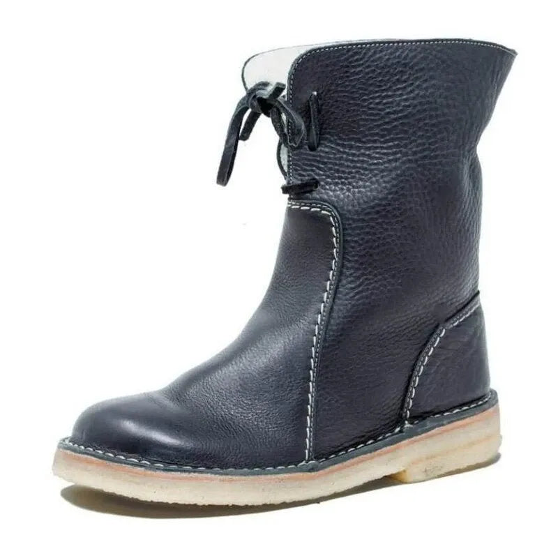 Edith® | Leather boots with wool lining