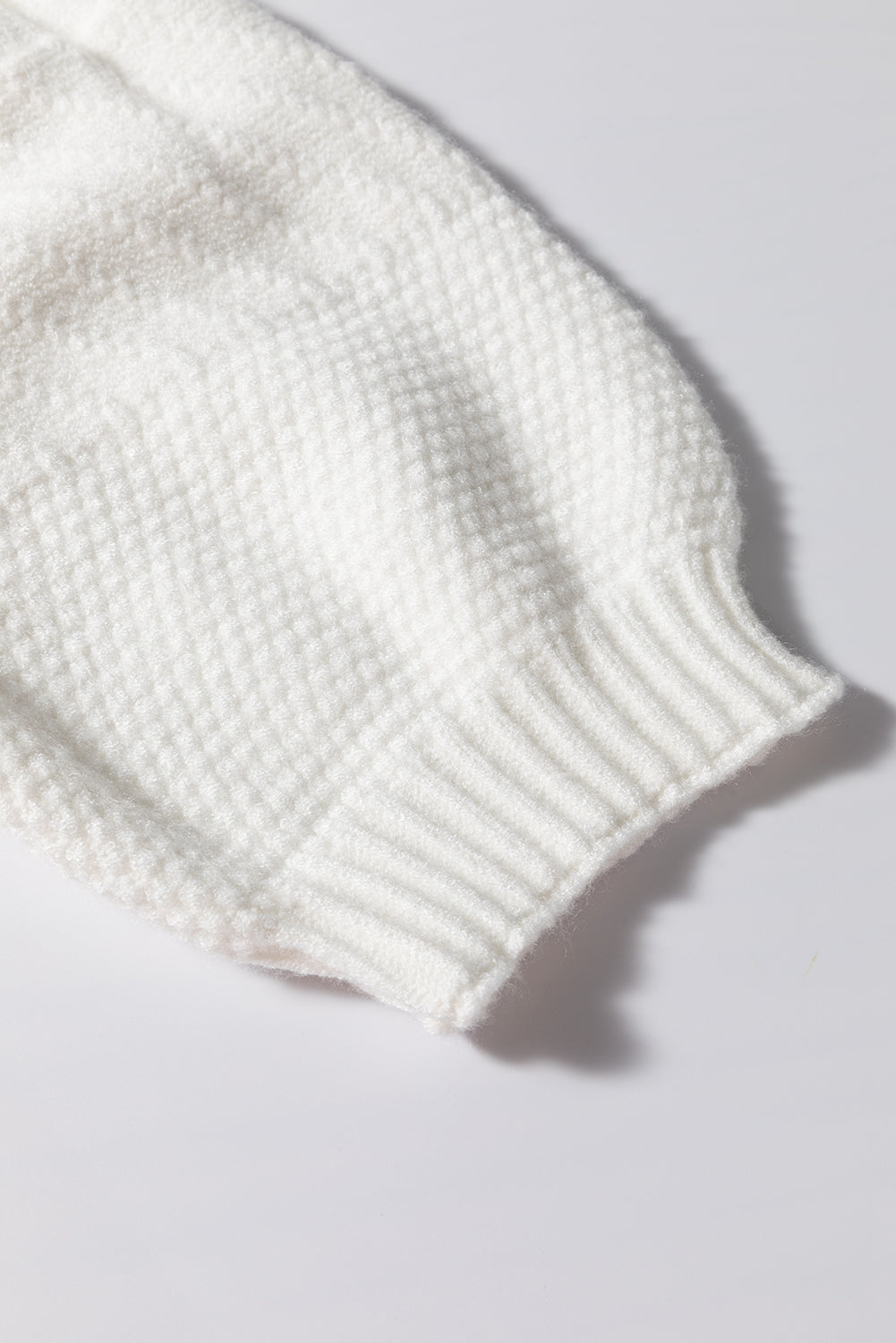 Bianca® | Half-sleeved sweater with cable knit and crew neck