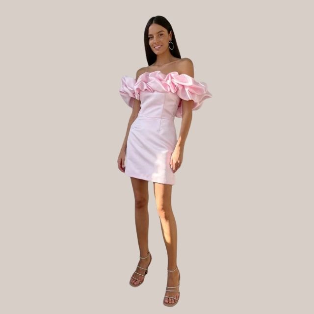 Angeles® | Off-The-Shoulder Cocktail Dress With Ruffle Detail