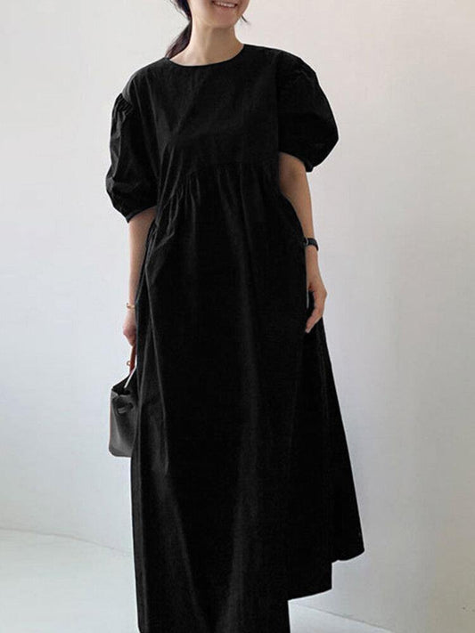 Elida® | Loose Dress With Puff Sleeves