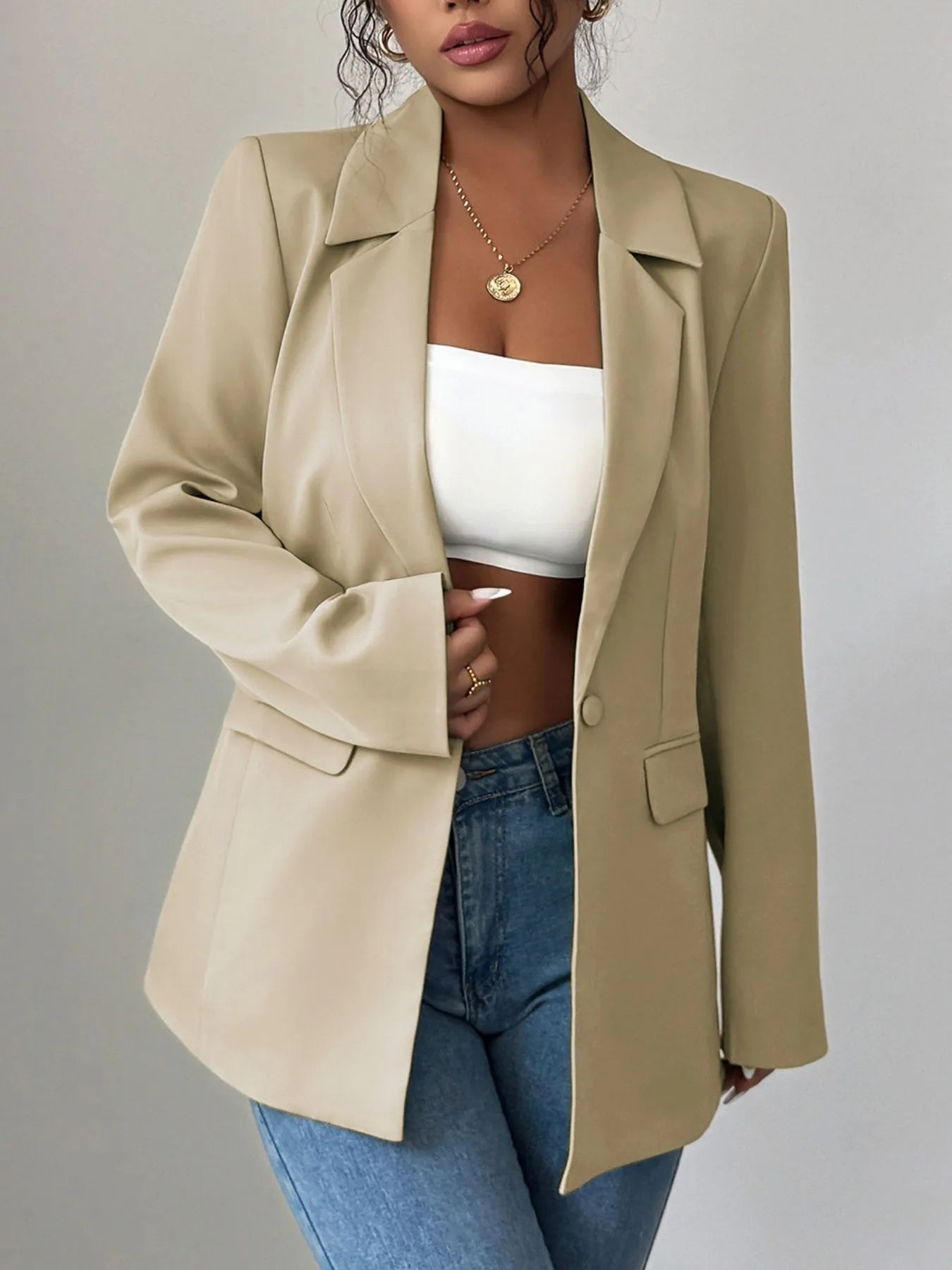 Debora® | Elegant Blazer With A Lapel Collar And One Button
