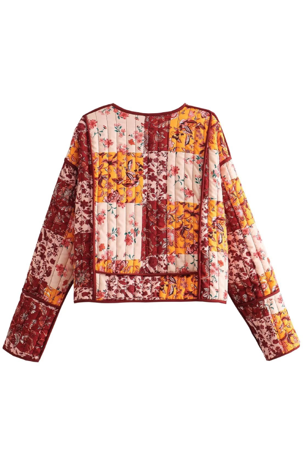 Eliana® | Loose Casual Short Cardigan Quilted Cotton Jacket