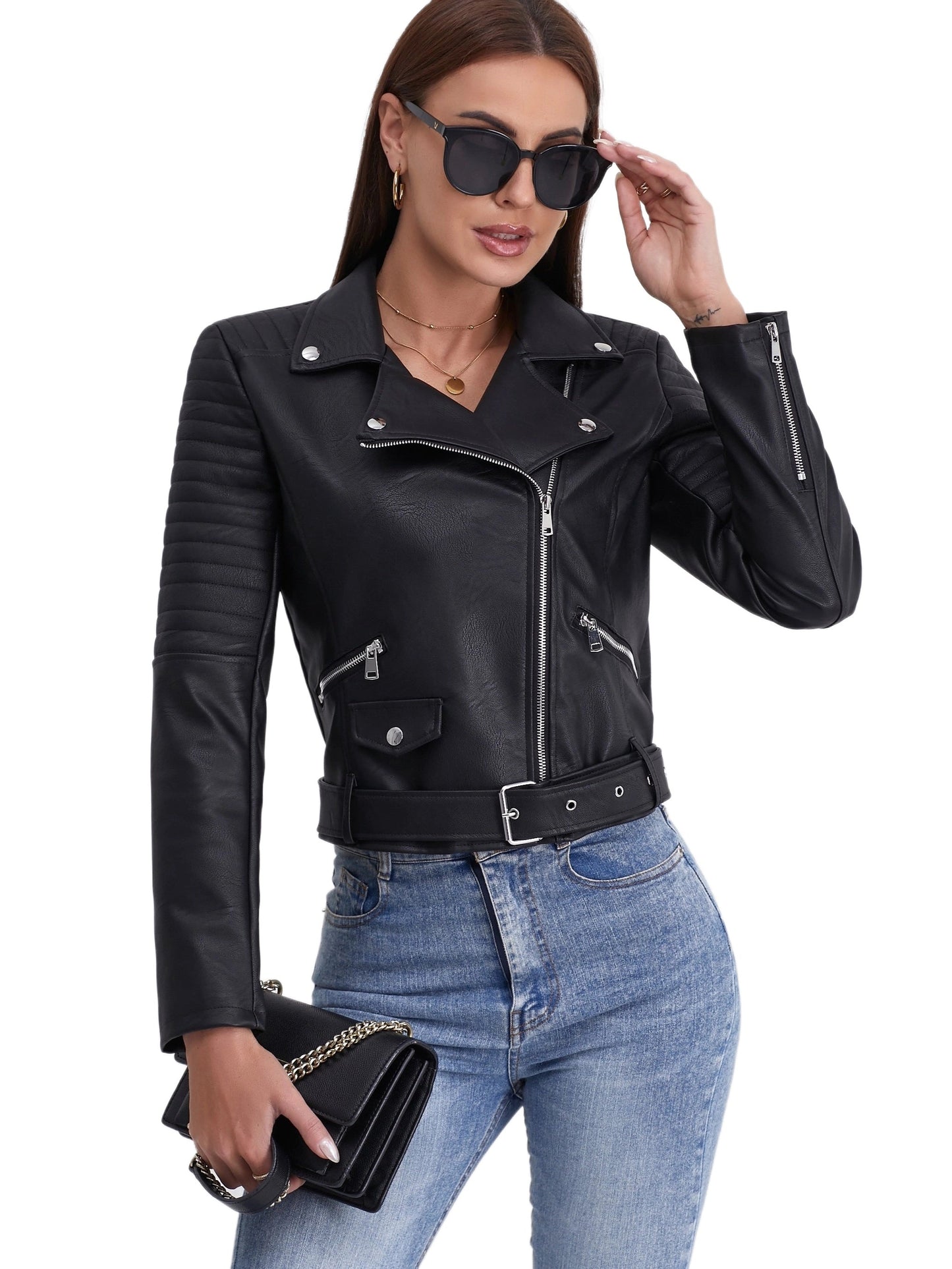 Beatriz® | Women's biker jacket with a short cut