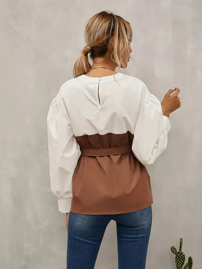 Brox® | Balance Blouse In A Color Block Design