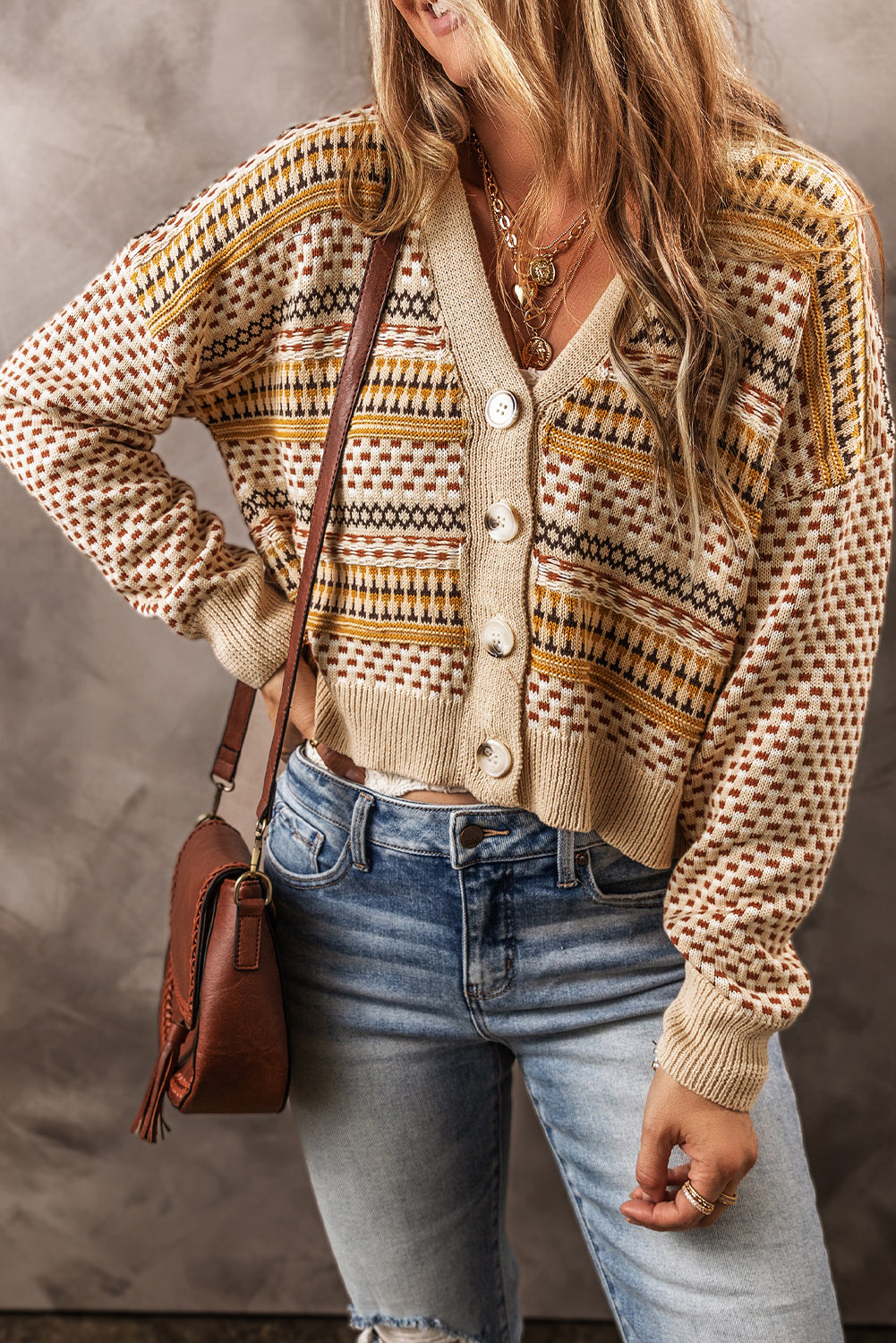 Elena® | Long-sleeved cardigan with button placket