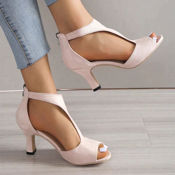 Rebecca | Elegant Peep-Toe Heels