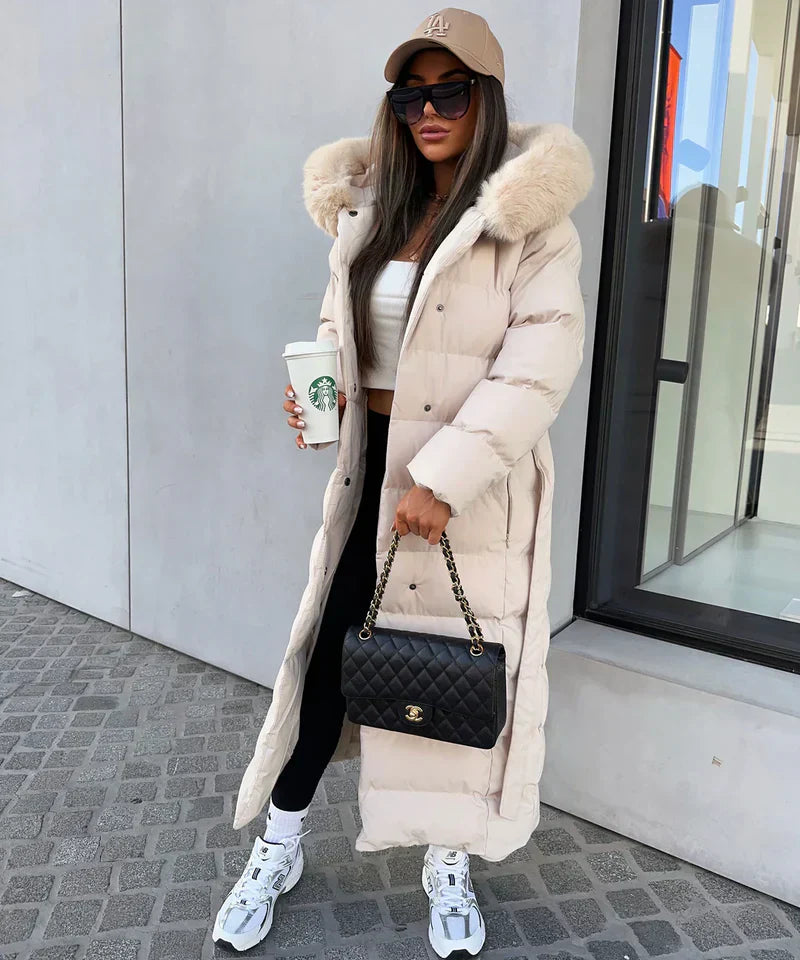 Carmen® | Chic women's winter coat with fur collar