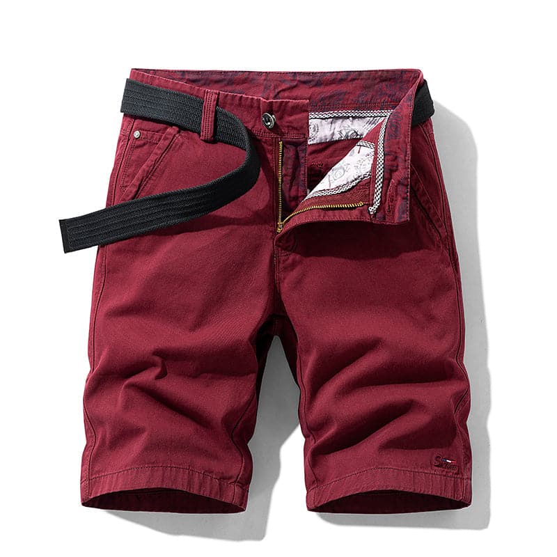 Demetrius | Knee-length Stylish Shorts with Belt & Pockets