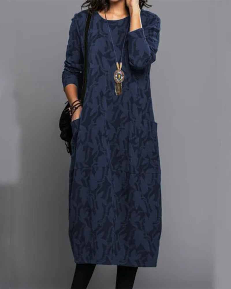 Deva® | Printed Long Sleeve Dress