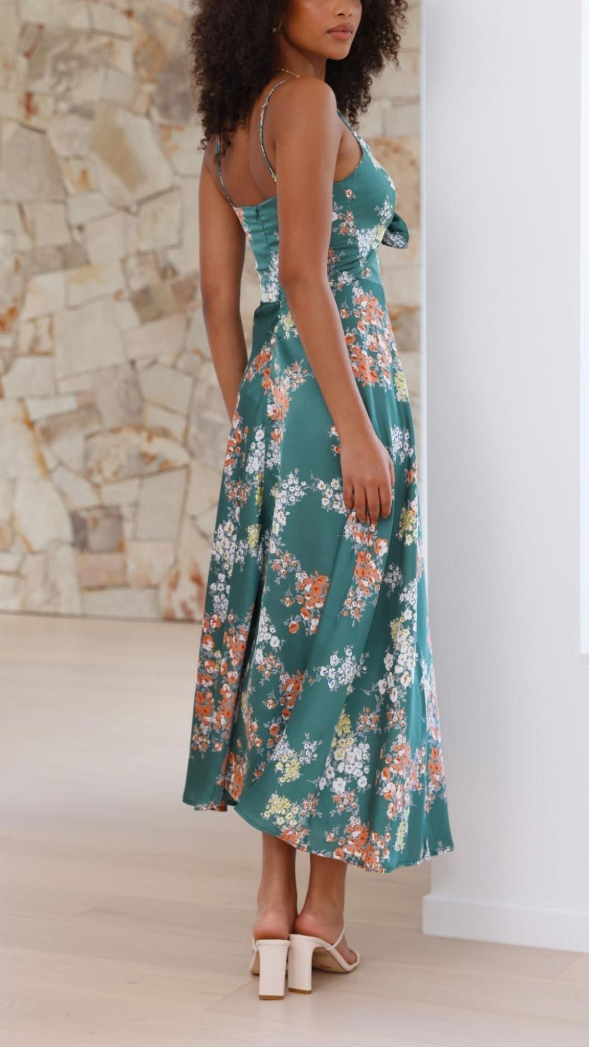 Celia® | Satin midi dress