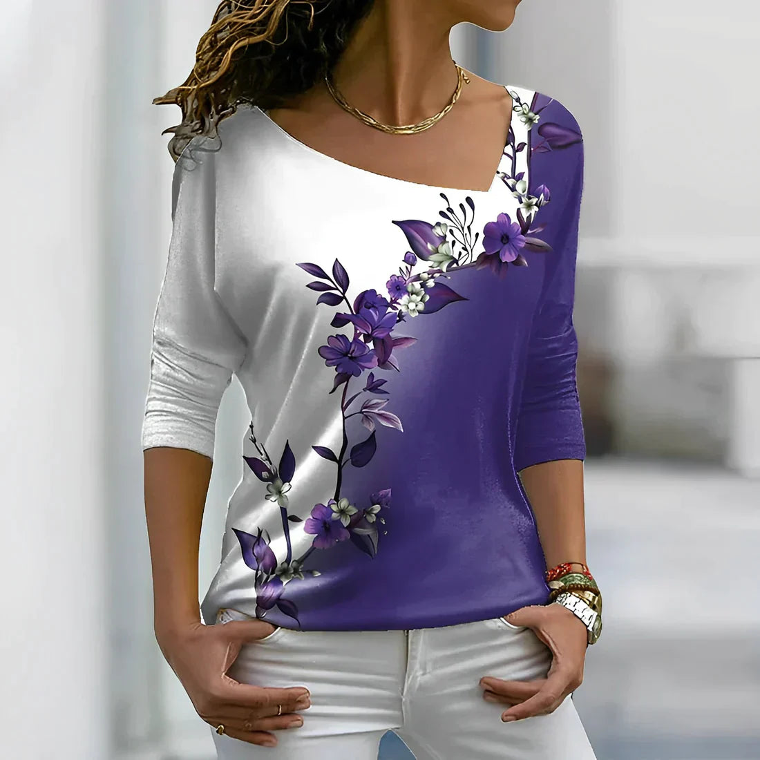 Brumm® | Floral Contrast Blouse