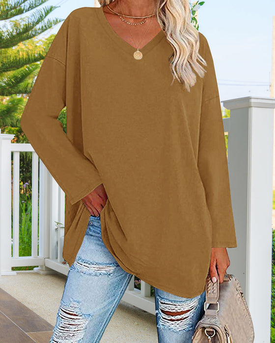 Bucket® | Women'S Blouse With Long Sleeves And V-Neck