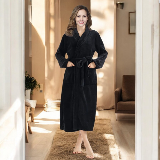 Ava® | Soft fleece bathrobe with pockets